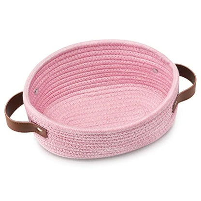 Small Woven Mini Cotton Rope Storage Basket