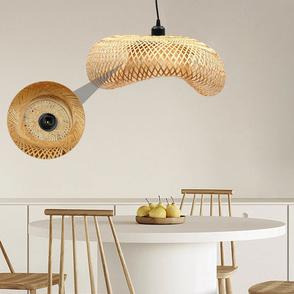 Bamboo Wicker Rattan Hanging Ceiling Lamp