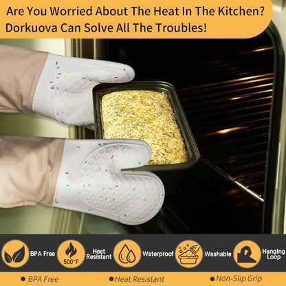Cute Oven Gloves Heat Resistant Silicone Mittens