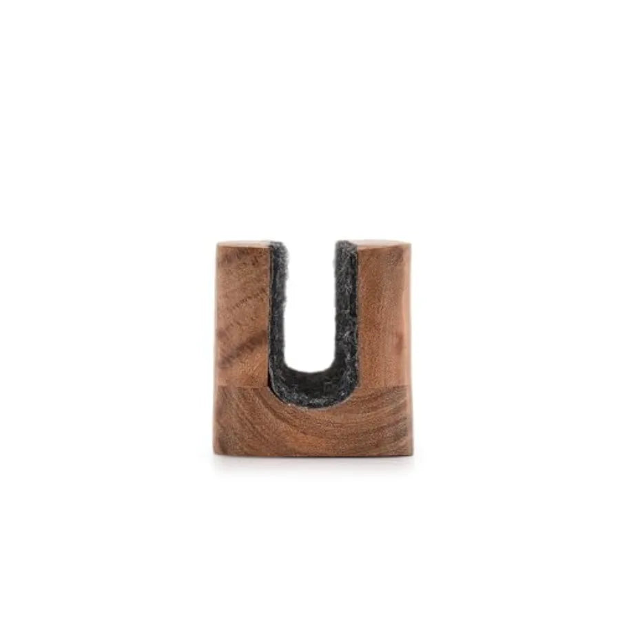 Vertical Laptop Holder Acacia Wood for Desk