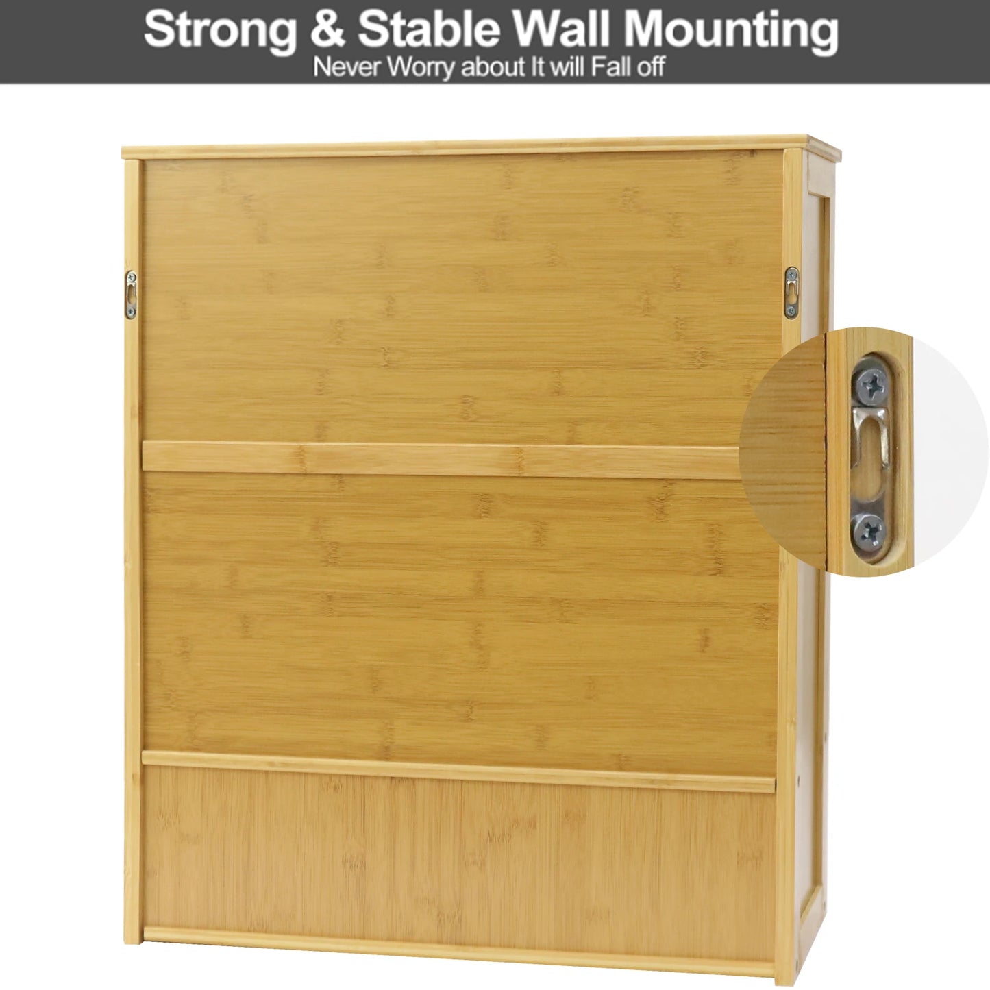 Natural Bamboo Wall-mounted Bathroom Cabinet