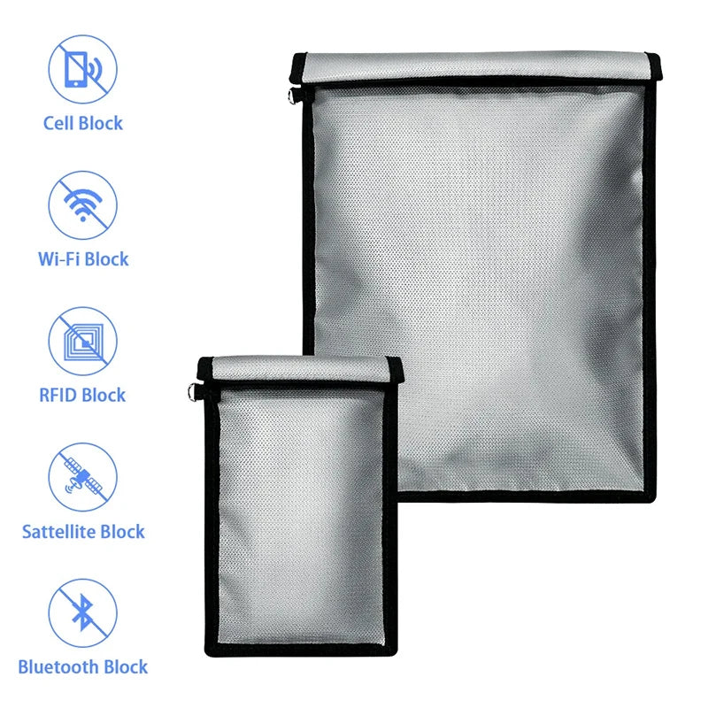 Fireproof Waterproof Faraday Bag Anti-Hacking Pouch