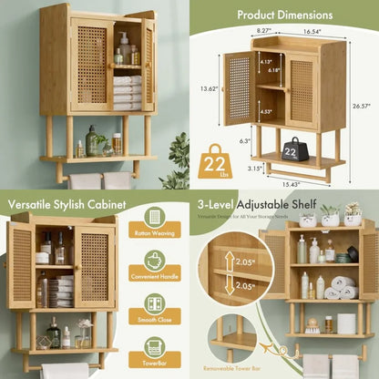 Bathroom Wall Cabinets Bamboo Medicine Cabinet