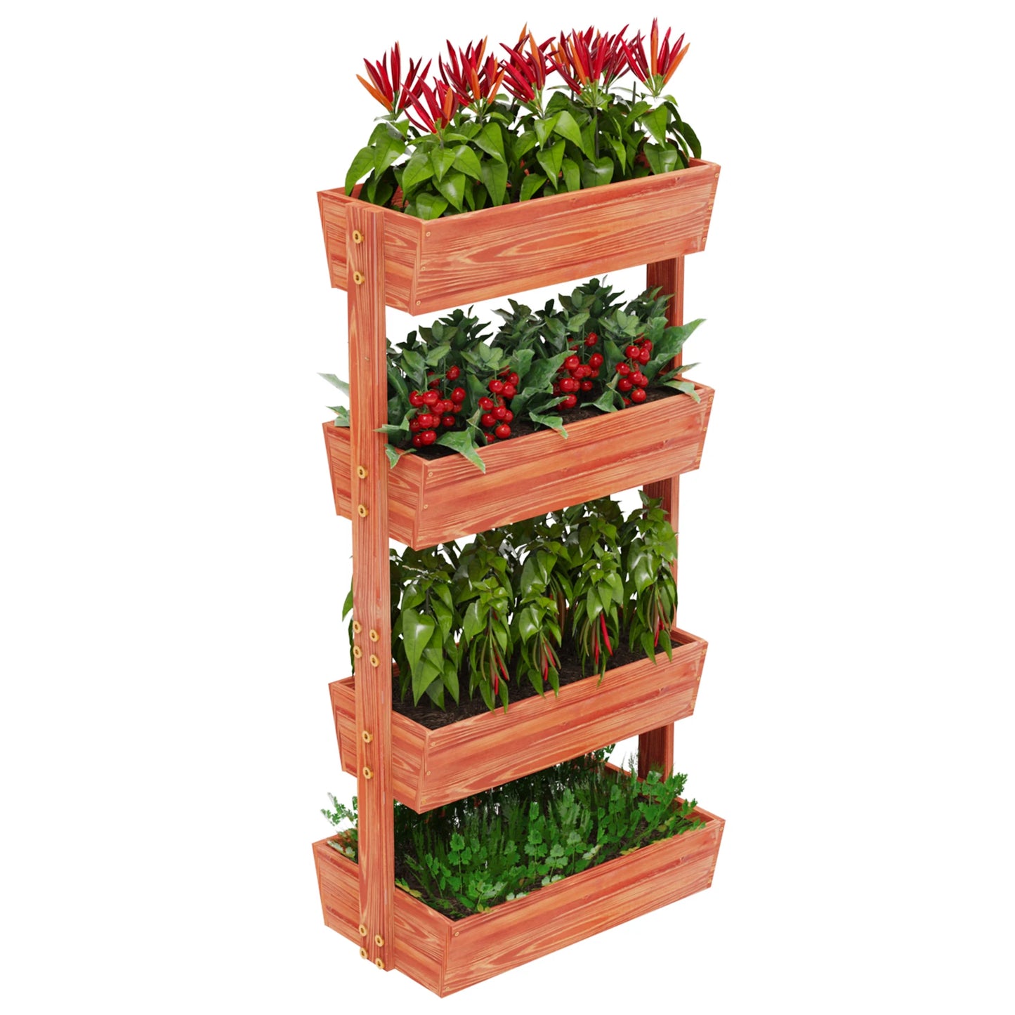 4-Tier Vertical Raised Planter Box Elevated Garden Bed