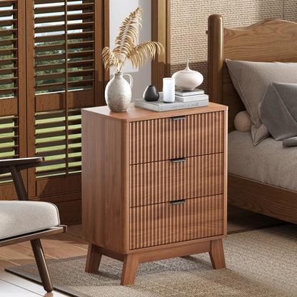 Mid-Century Modern Wooden Bedroom Nightstand