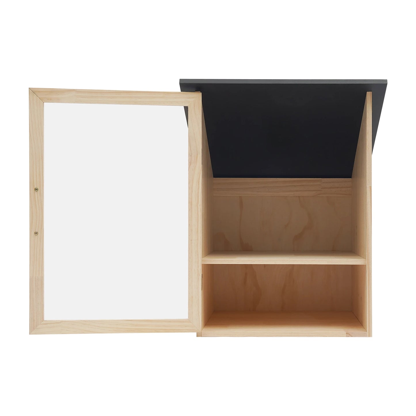 Wooden Bookshelf Library Box with Desktop Drawers