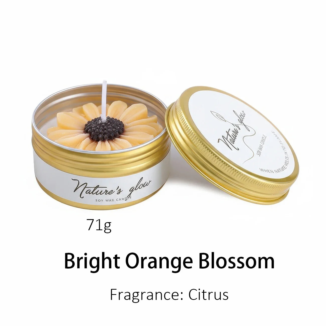Handmade Soy Wax Flower Candle Tin