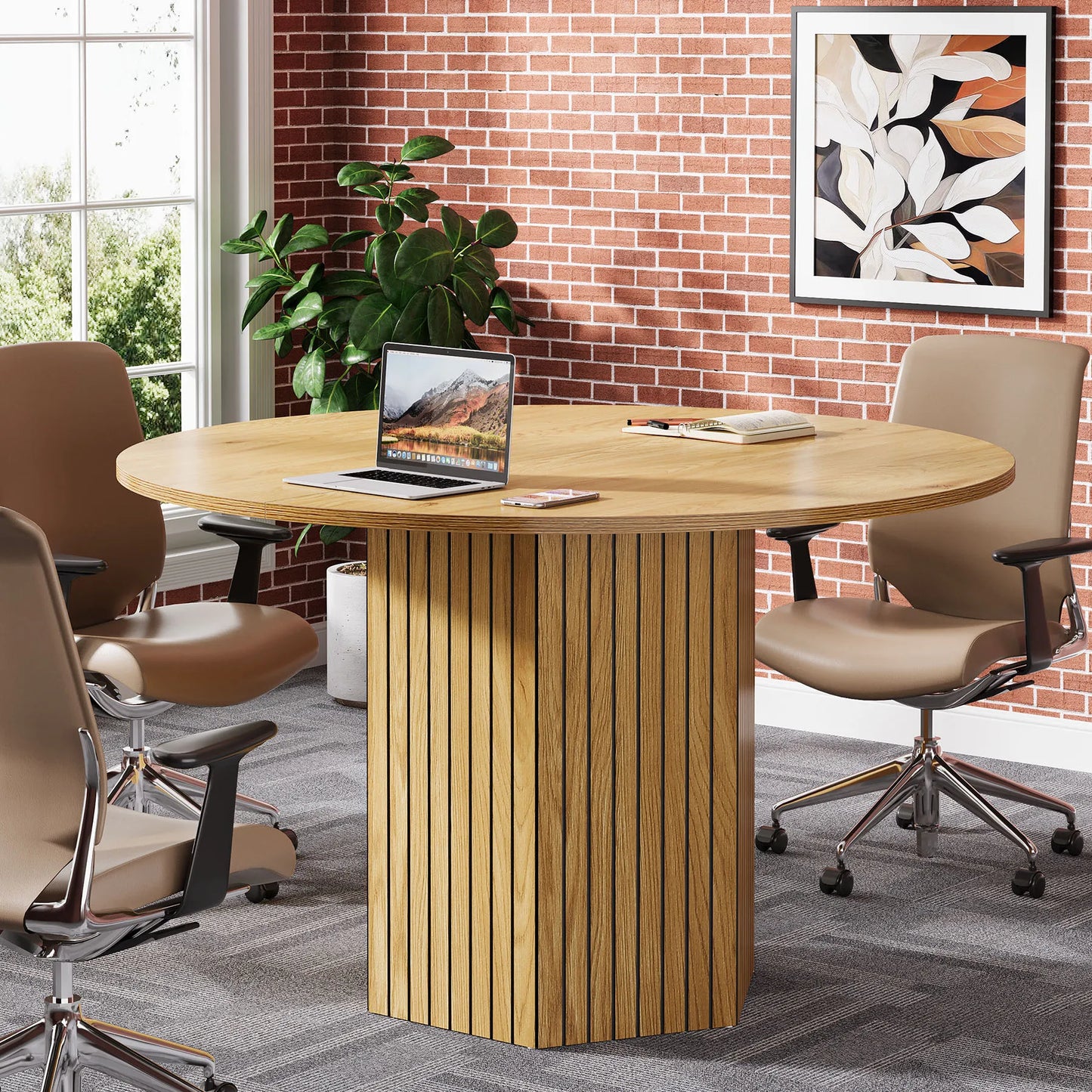 47-Inch Wood Modern Meeting Table