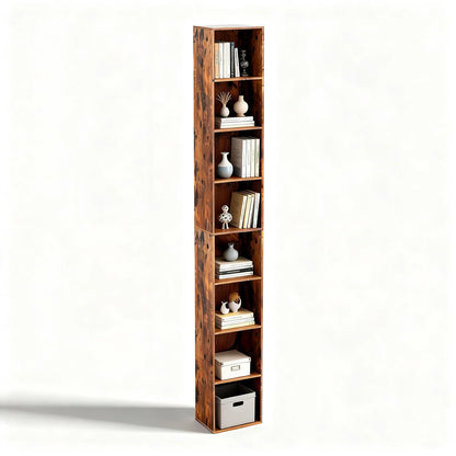 6-Tier Tall Cube Bookshelf Modern Storage Organizer