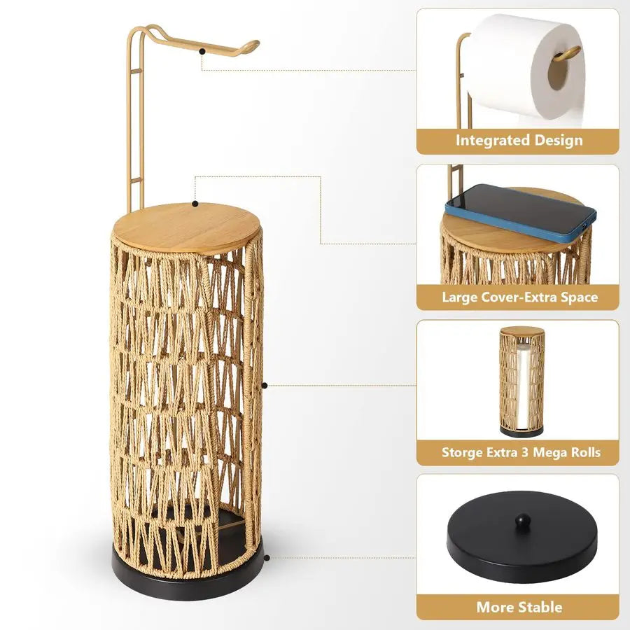 Toilet Paper Holder with Storage