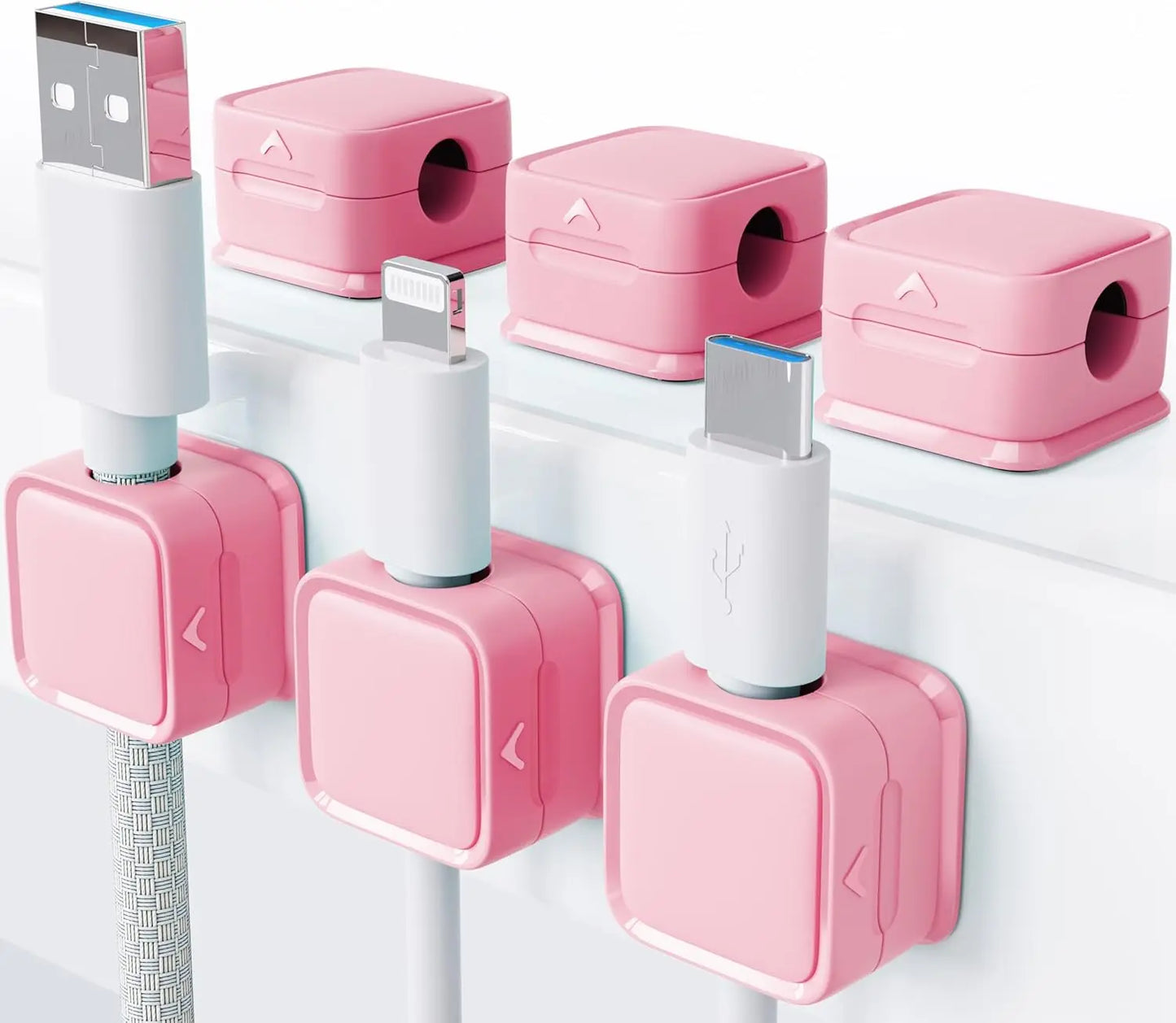8-pack Magnetic Desk Cable Clamp