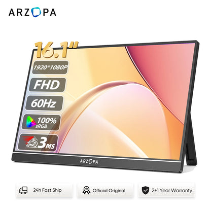 Portable Monitor 1080P Second Monitor External Screen