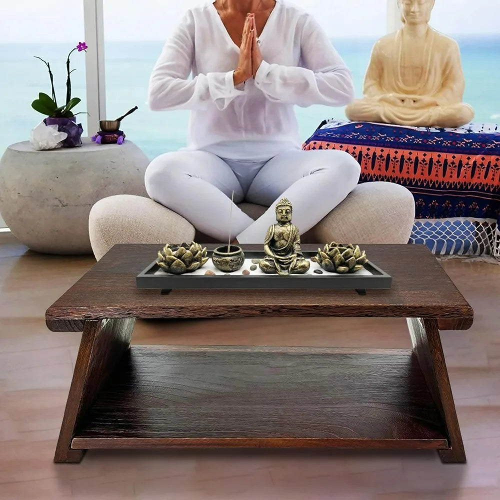 Low Meditation Table for Sitting on The Floor