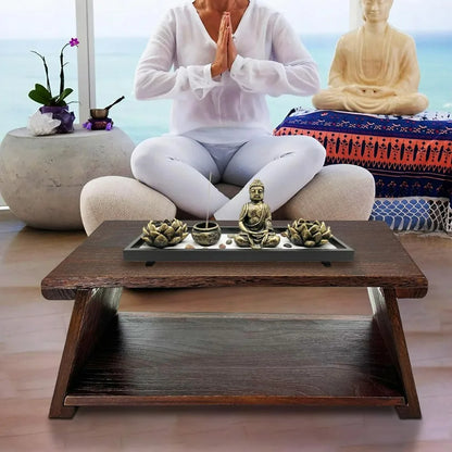 Low Meditation Table for Sitting on The Floor