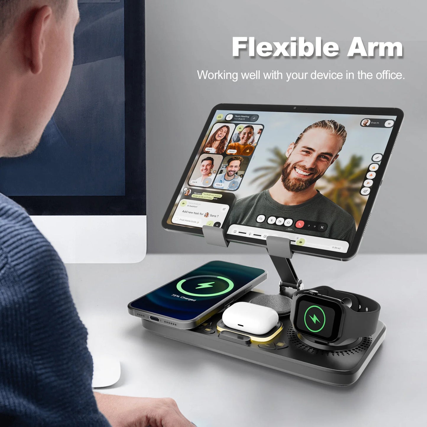7 in 1 Wireless Charger Station Multiple Devices
