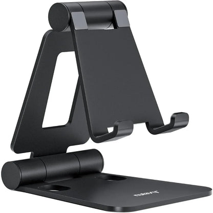 Nulaxy Dual Folding Cell Phone Stand, Fully Adjustable Foldable Desktop Phone Holder Cradle Dock Compatible with Phone 16 15 14