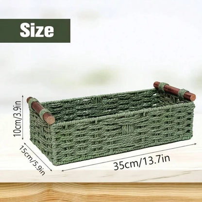Handmade Decorative Round Paper Rope Storage Basket