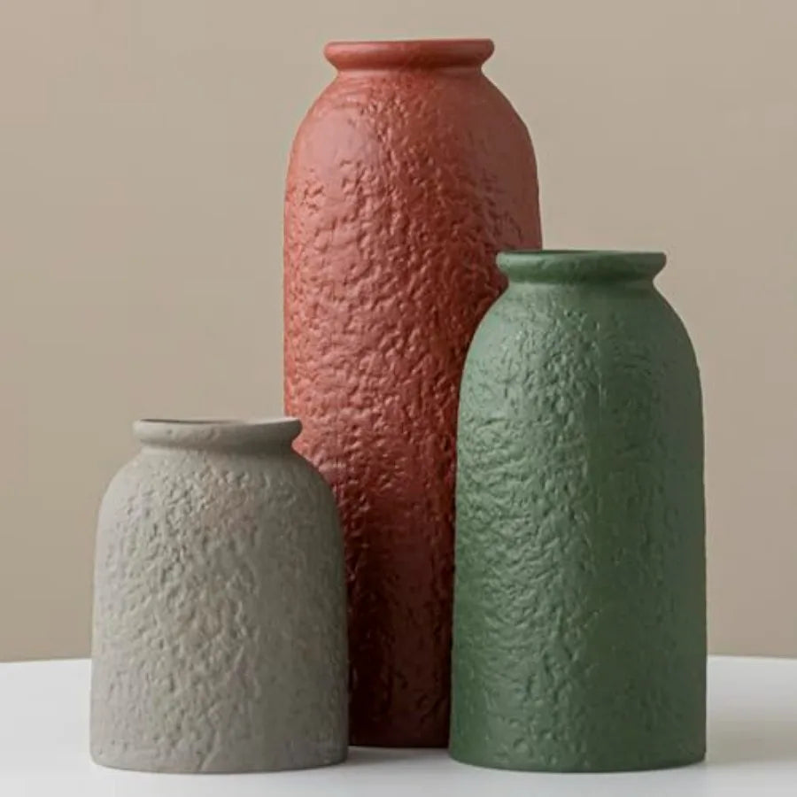 3 Pieces Large Decorative Ceramic Vase Set