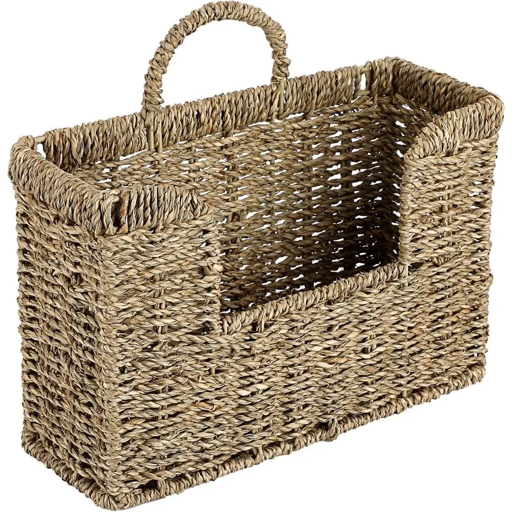 Woven Hanging Magazine Holder Storage Basket