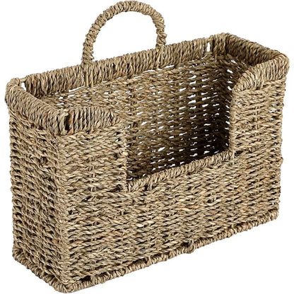 Woven Hanging Magazine Holder Storage Basket
