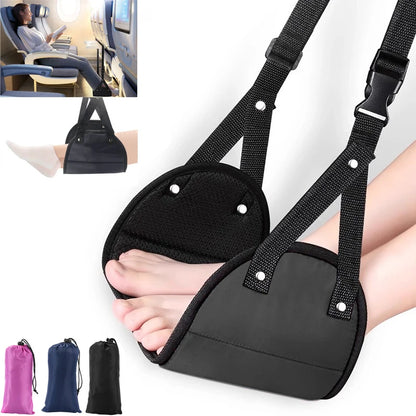Portable Airplane Footrest Leg Foot Hammock