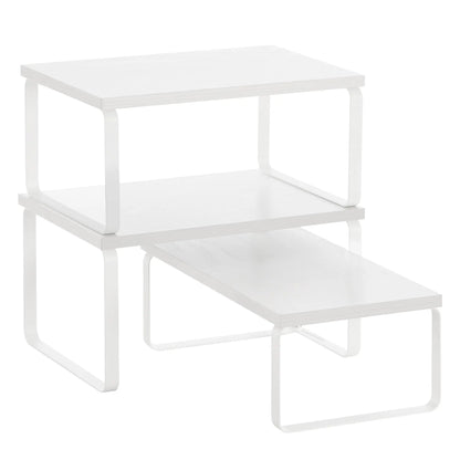 Cabinet Organizer Shelf Set of 3 Kitchen Counter Shelves