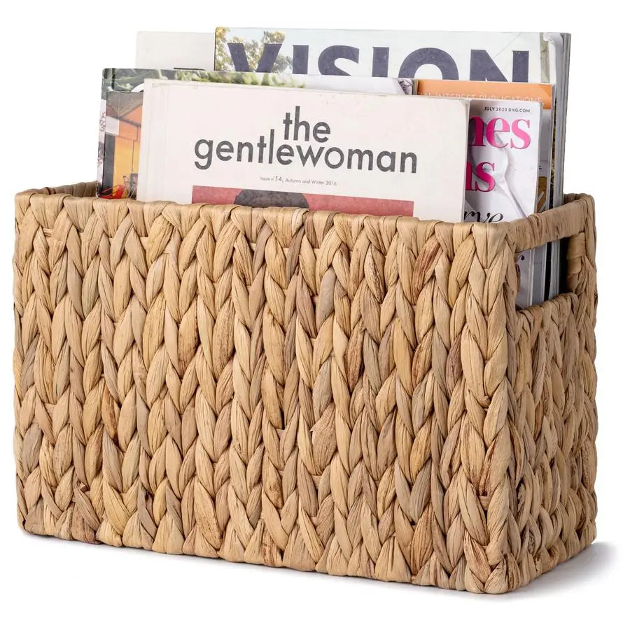 Handwoven Magazine Holder Wicker Basket