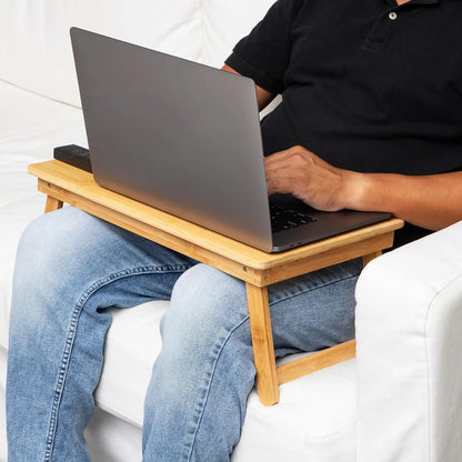 Bamboo Folding Laptop Stand for Bed & Office