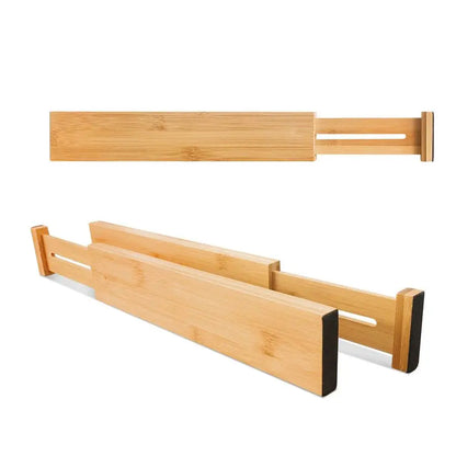 Adjustable Bamboo Drawer Dividers, Expandable Drawer Organizer