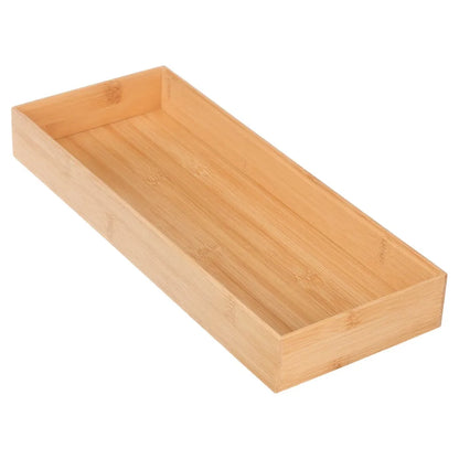 Bamboo Drawer Organizer for Kitchen Utensils and Cutlery