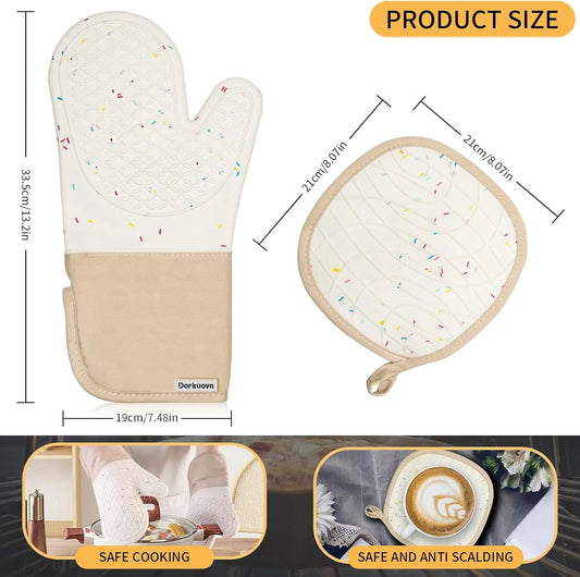 Cute Oven Gloves Heat Resistant Silicone Mittens