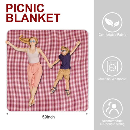 Picnic Basket with Blankets and Bamboo Plates