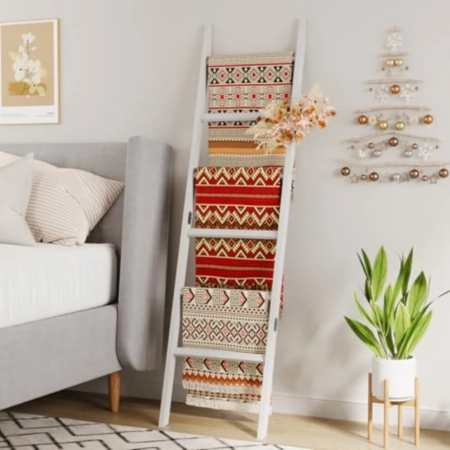 Bamboo Towel Rack 6-Tier Blanket Ladder