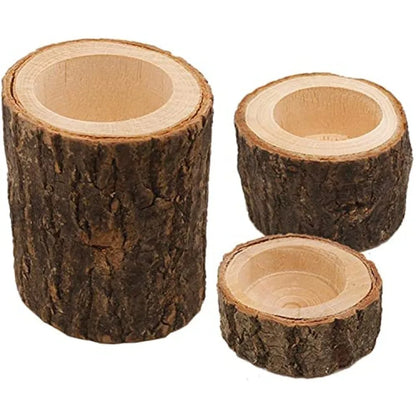 Personalized Natural Wooden Votive Tealight Holder