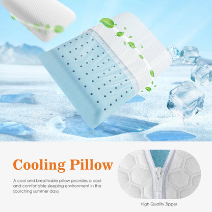 Memory Foam Pillows with Washable Comfort Cover