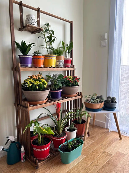 3-Tier Wood Hanging Plant Stand Rack Holder