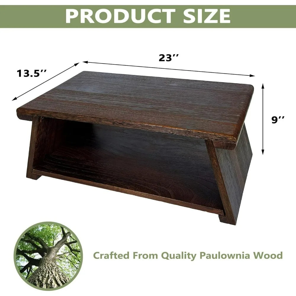 Low Meditation Table for Sitting on The Floor