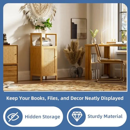 Bathroom Storage Cabinet Rattan