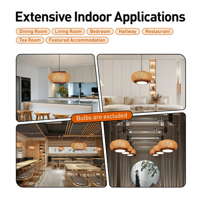 (40cm/16inch) Bamboo Pendant Light Ceiling Lamp Shade
