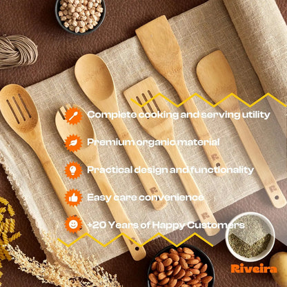 Wooden Cooking Utensils Set with Wooden Spoons