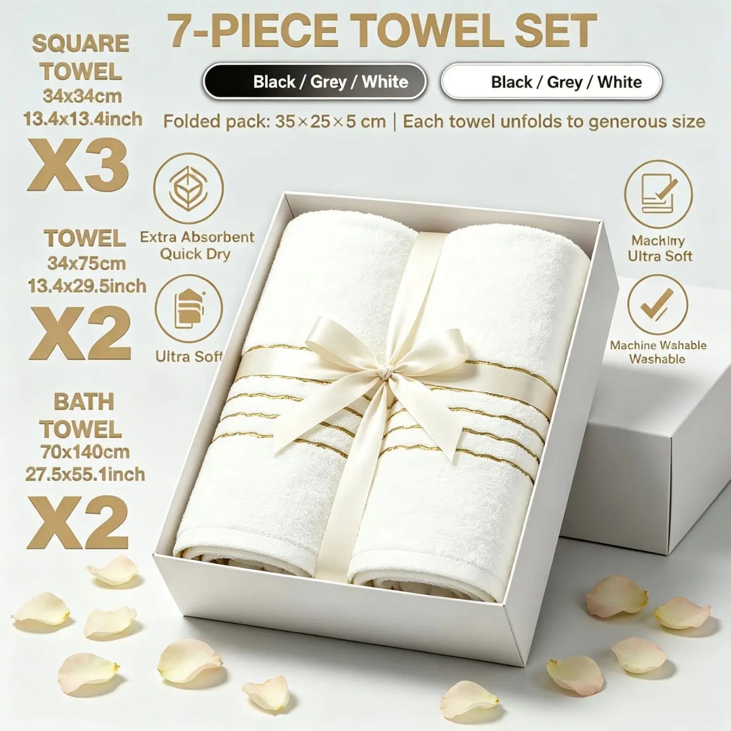 Ultra Soft Highly Absorbent Bathroom Towels for Home