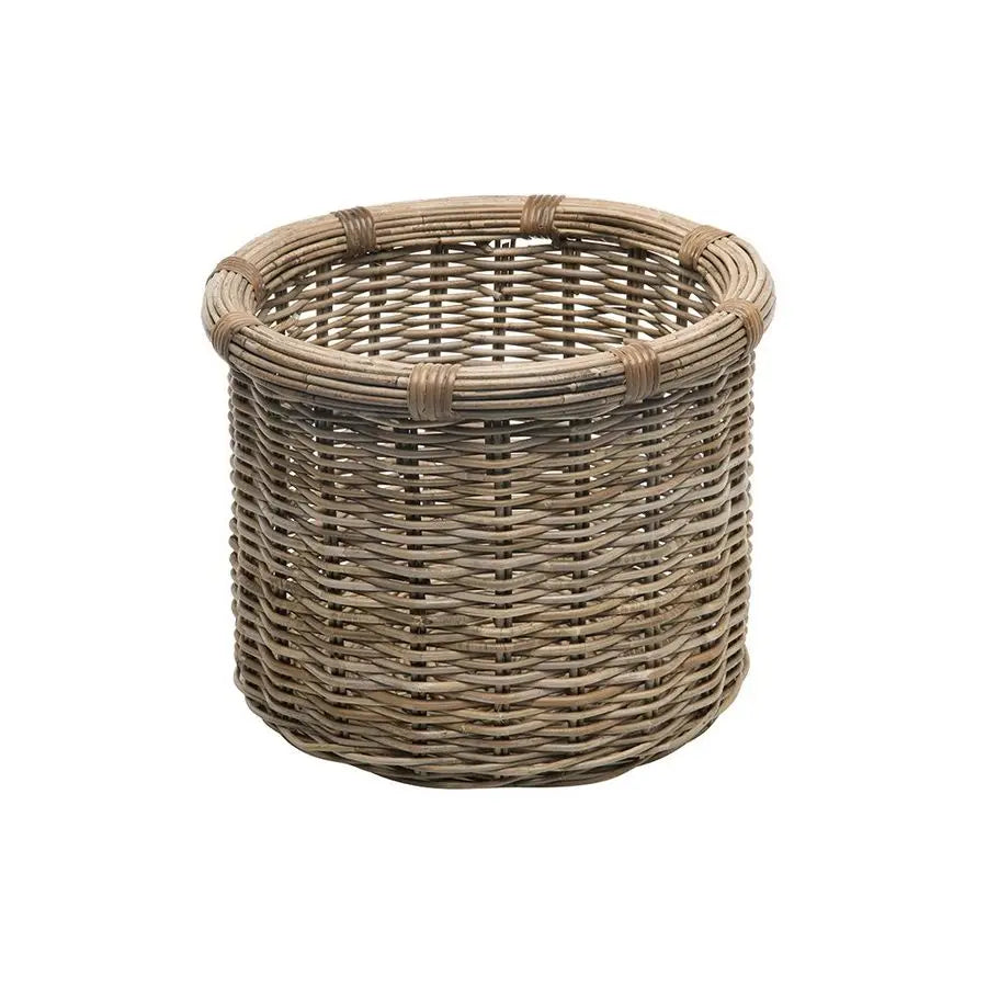 Rattan Kobo Round Log Storage Basket