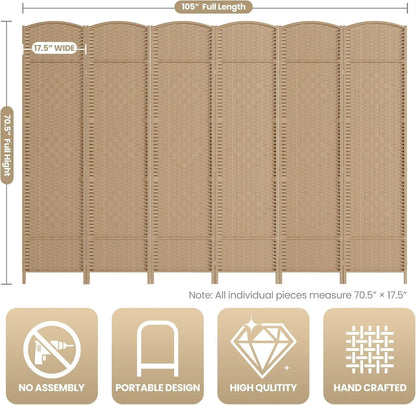 6-Panel Folding Privacy Screen