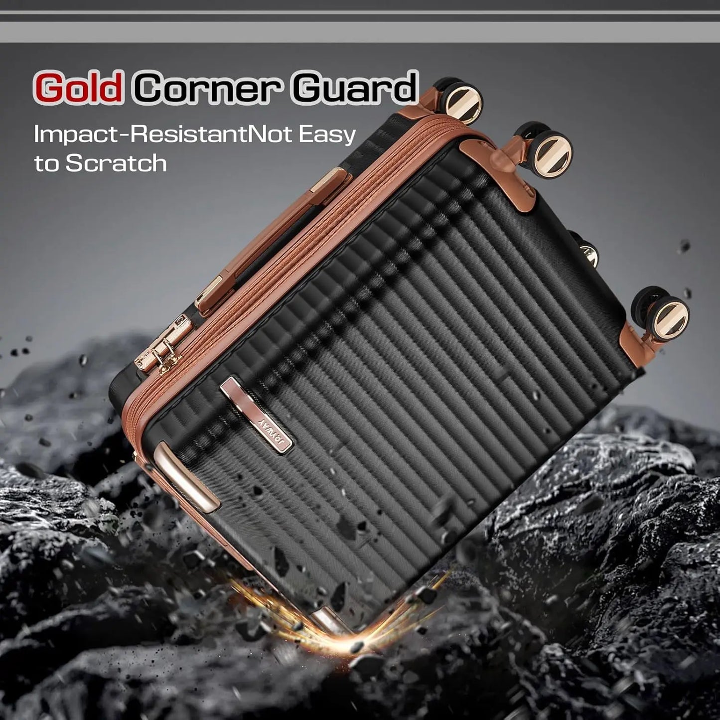 Expandable Hard Shell Luggage  with Spinner Wheels