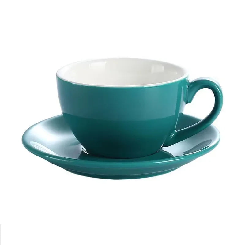 Fashion Ceramic Coffee Cup with Saucer Set
