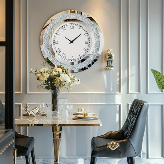 Decorative Wall Round Mirror Clock
