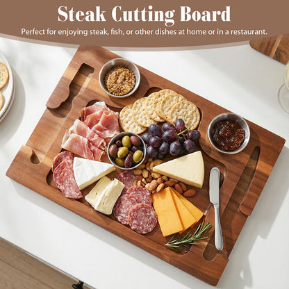 Acacia Wood Serving Plate Cutting Board
