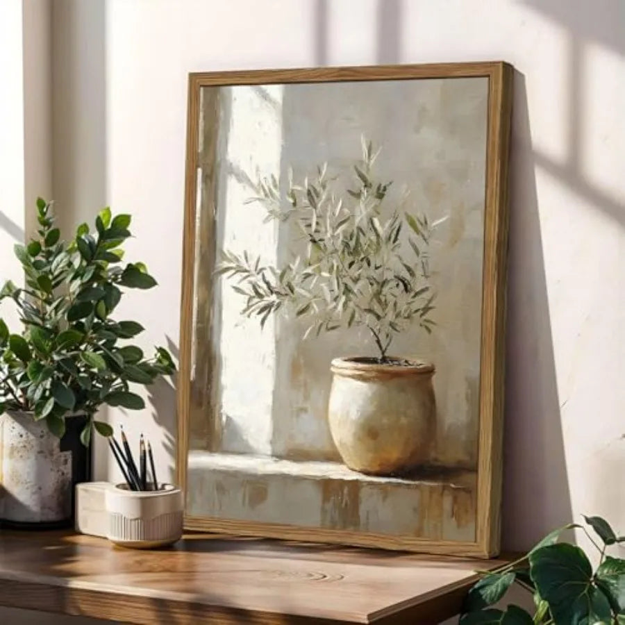 Framed Vintage Wall Art  Plant Paintings