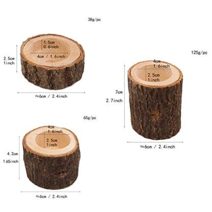 Personalized Natural Wooden Votive Tealight Holder