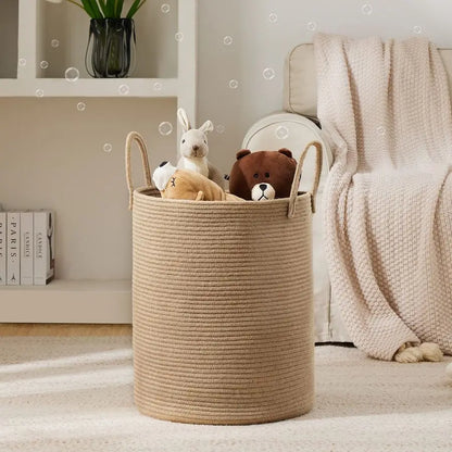 Rope Woven Laundry Hamper Basket